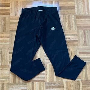 ADIDAS Black Logo Running/Training Tights Leggings M